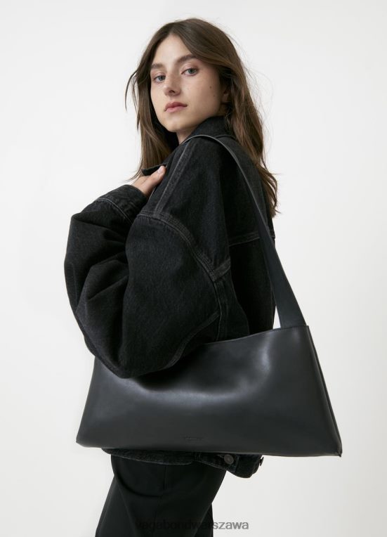 akcesorium czarna skóra dla obu płci L0VBFR248 Vagabond mała torebka Milazzo