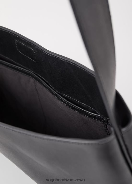 akcesorium czarna skóra dla obu płci L0VBFR248 Vagabond mała torebka Milazzo