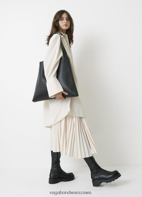 akcesorium czarna skóra dla obu płci L0VBFR250 Vagabond torba Milazzo