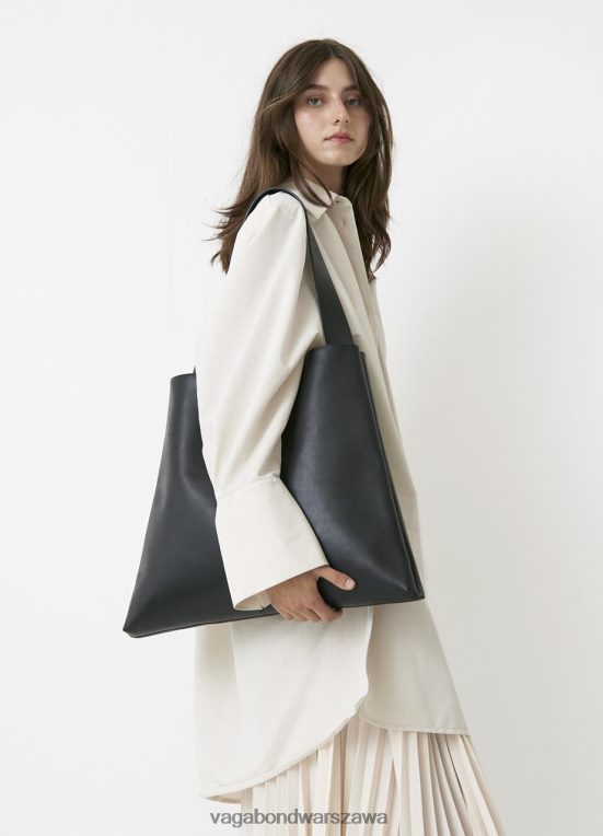 akcesorium czarna skóra dla obu płci L0VBFR250 Vagabond torba Milazzo