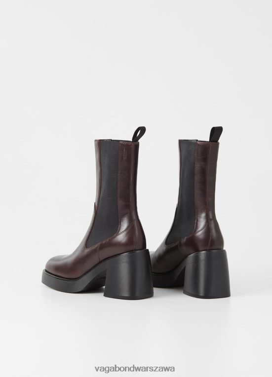 obuwie ciemnobrązowa skóra kobiety L0VBFR239 Vagabond Brooke buty