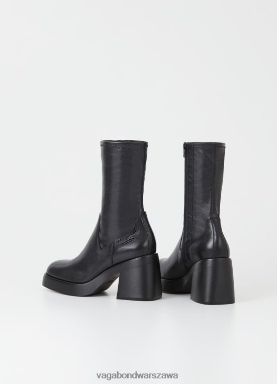 obuwie czarna skóra/grzebień kobiety L0VBFR205 Vagabond Brooke buty