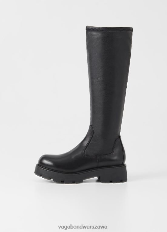 obuwie czarna skóra/grzebień kobiety L0VBFR217 Vagabond cosmo 2.0 wysokie buty