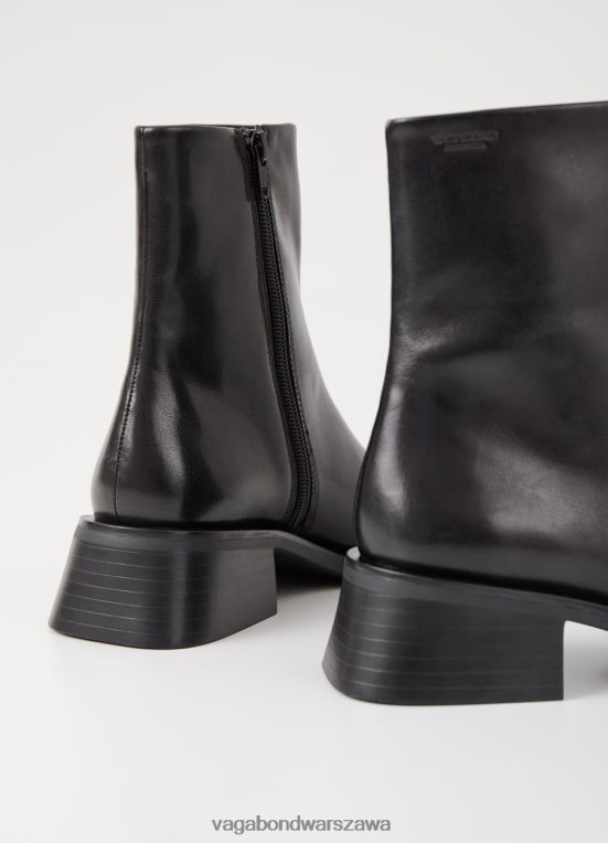 obuwie czarna skóra kobiety L0VBFR208 Vagabond białe buty