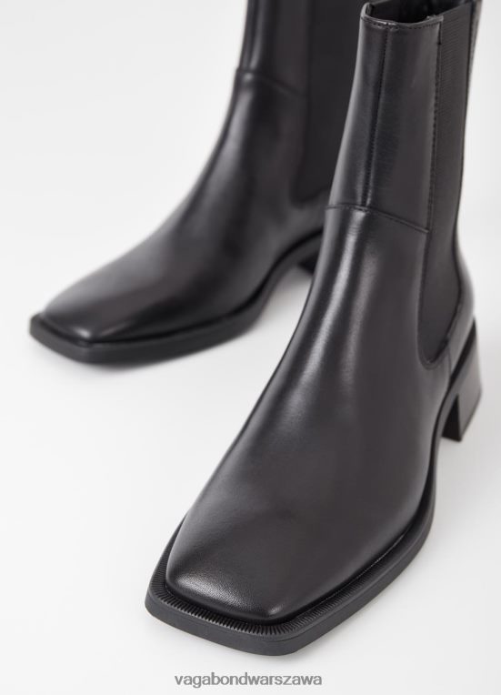 obuwie czarna skóra kobiety L0VBFR215 Vagabond białe buty