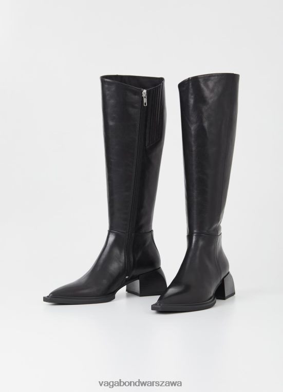 obuwie czarna skóra kobiety L0VBFR220 Vagabond Wysokie kozaki vivian