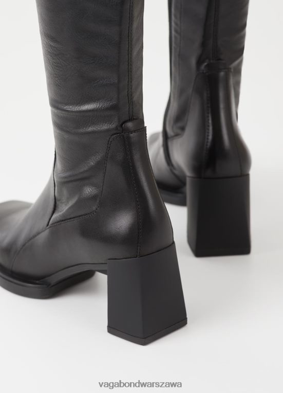 obuwie czarna skóra/syntetyk stretch kobiety L0VBFR222 Vagabond Wysokie kozaki edwina