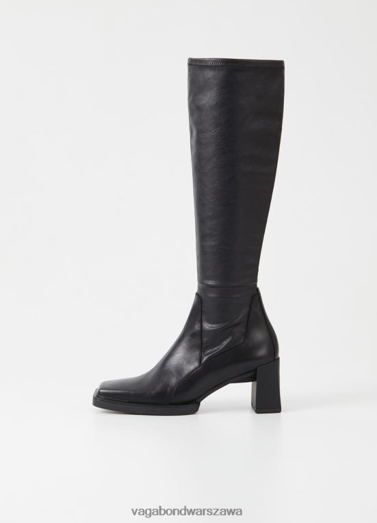 obuwie czarna skóra/syntetyk stretch kobiety L0VBFR222 Vagabond Wysokie kozaki edwina