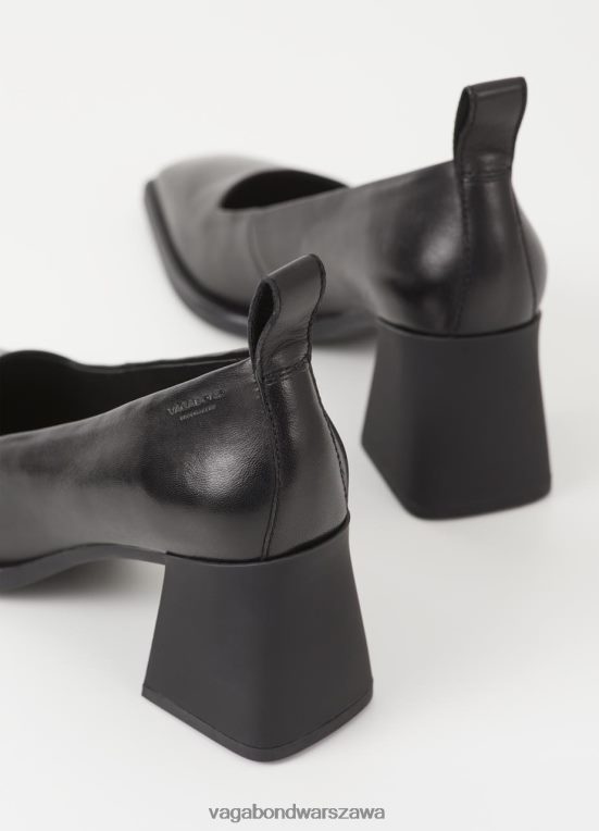 obuwie czarna skóra kobiety L0VBFR107 Vagabond pompki heddy