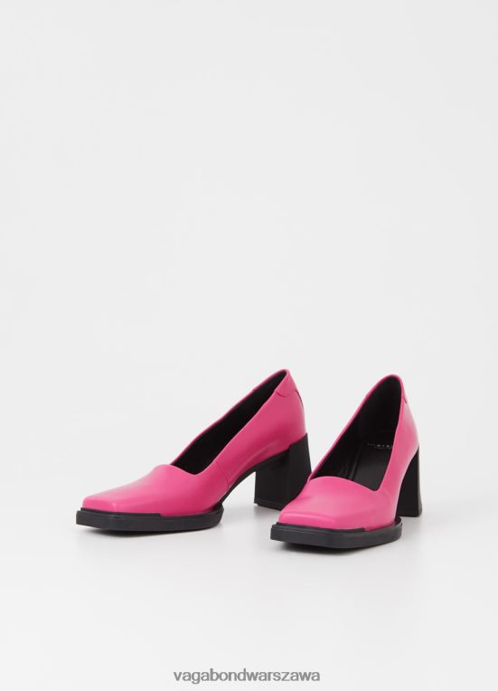 obuwie różowa skóra kobiety L0VBFR108 Vagabond czółenka edwina