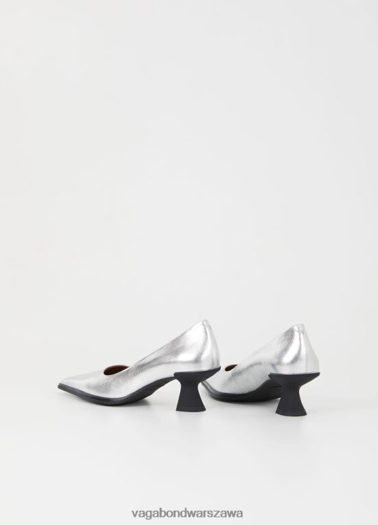 obuwie srebrna metaliczna skóra kobiety L0VBFR113 Vagabond pompy glebowe