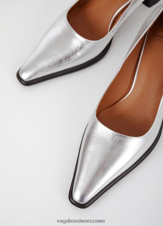 obuwie srebrna metaliczna skóra kobiety L0VBFR113 Vagabond pompy glebowe