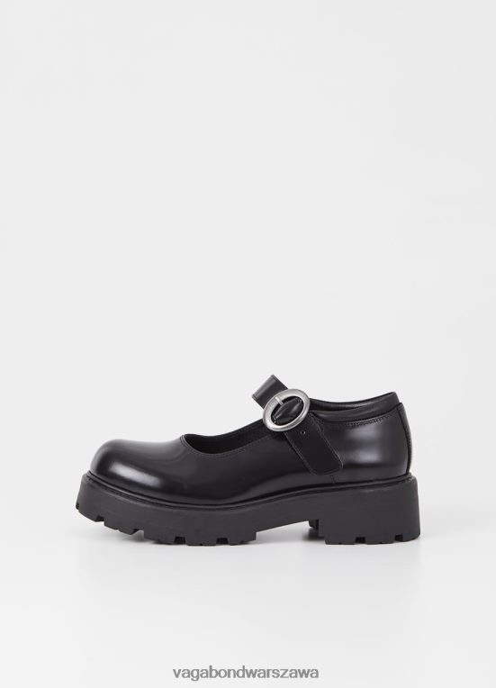obuwie czarna polerowana skóra kobiety L0VBFR103 Vagabond buty cosmo 2.0