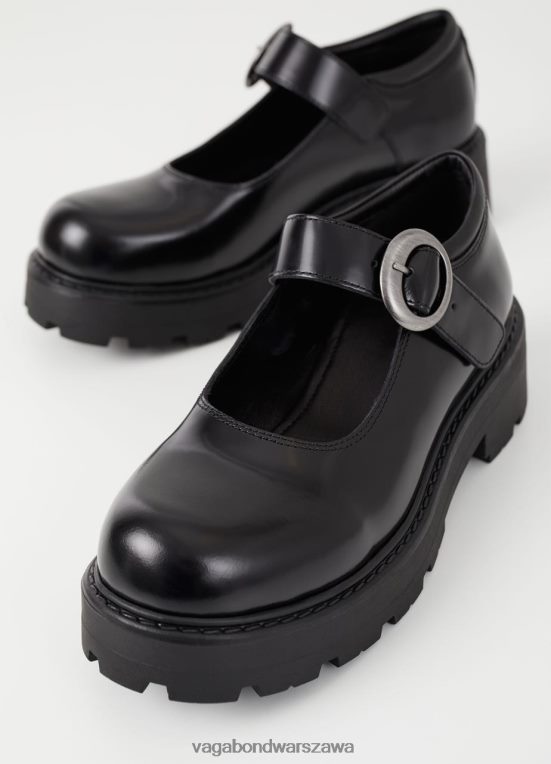 obuwie czarna polerowana skóra kobiety L0VBFR103 Vagabond buty cosmo 2.0