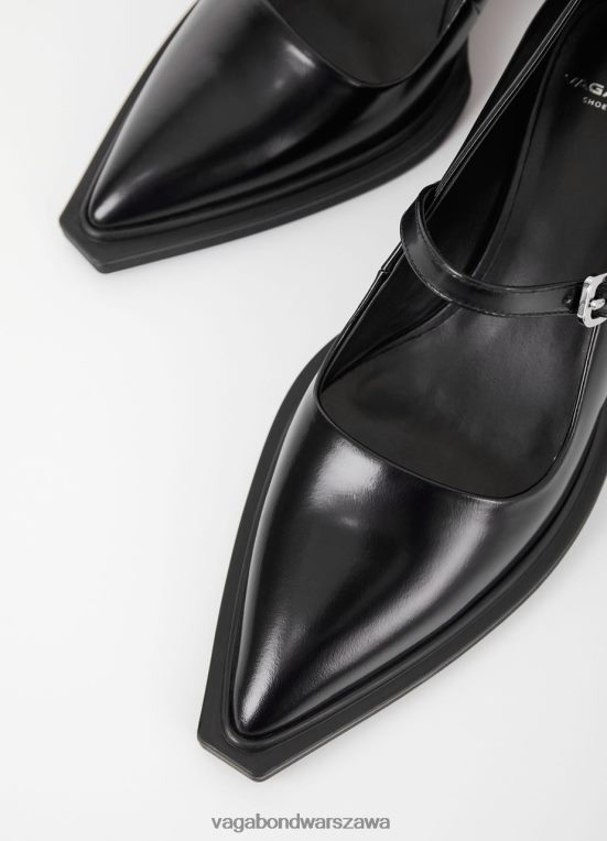 obuwie czarna polerowana skóra kobiety L0VBFR98 Vagabond pompy vivian