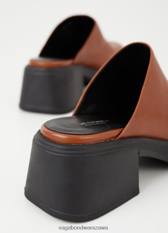 obuwie brązowa skóra kobiety L0VBFR124 Vagabond muły Dorah