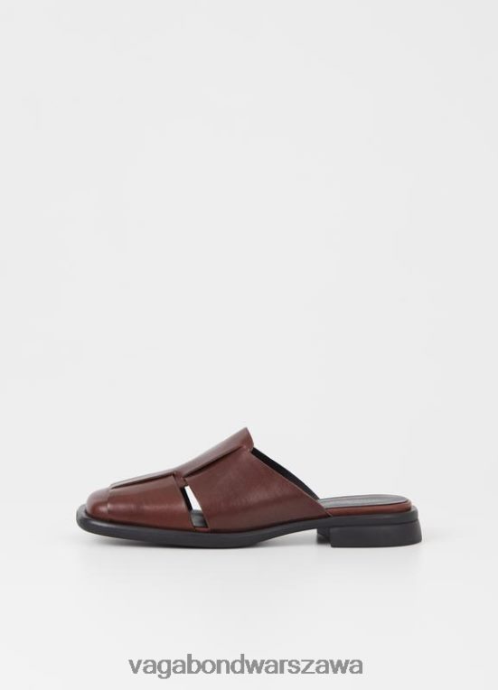 obuwie ciemnobrązowa skóra kobiety L0VBFR114 Vagabond brittie mule