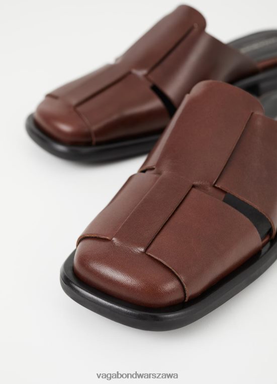 obuwie ciemnobrązowa skóra kobiety L0VBFR114 Vagabond brittie mule