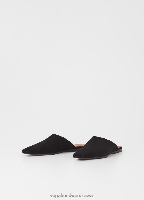 obuwie czarny zamsz kobiety L0VBFR118 Vagabond muszki wioletty