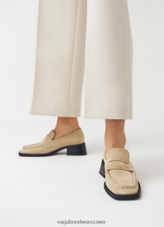 obuwie beżowy zamsz kobiety L0VBFR140 Vagabond mokasyn blanca