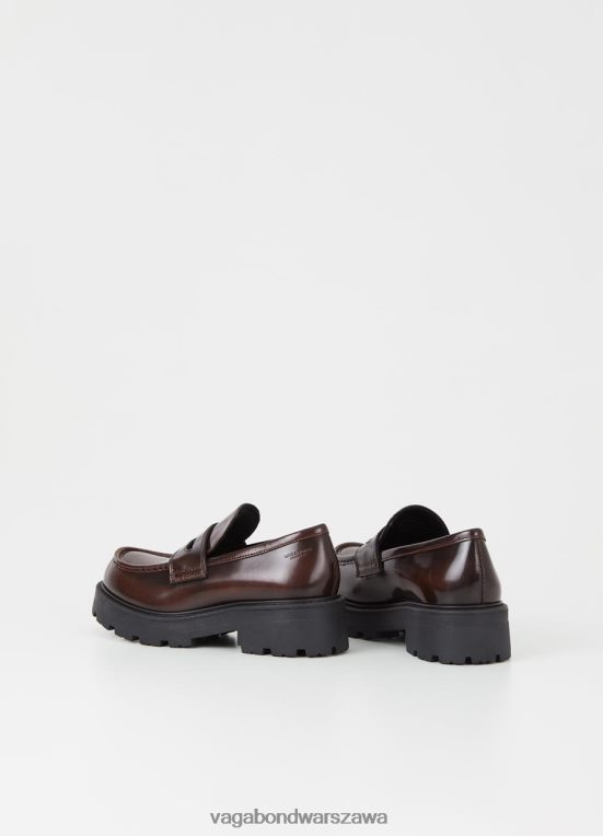 obuwie brązowa polerowana skóra kobiety L0VBFR163 Vagabond mokasyny cosmo 2.0