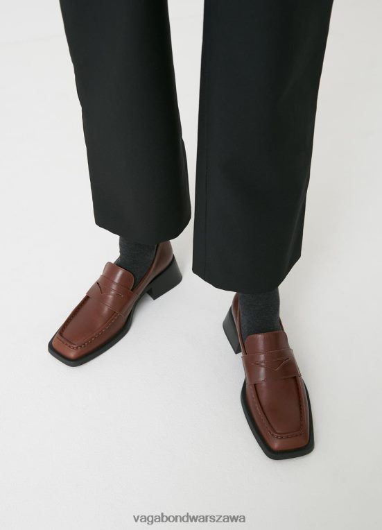 obuwie brązowa skóra kobiety L0VBFR141 Vagabond mokasyn blanca