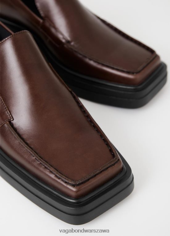 obuwie brązowa skóra kobiety L0VBFR148 Vagabond mokasyny eyra