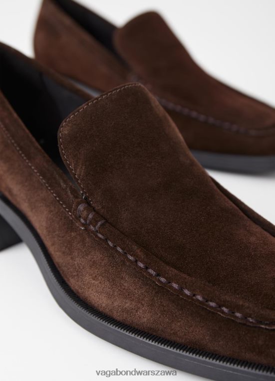 obuwie ciemnobrązowy zamsz kobiety L0VBFR142 Vagabond mokasyn blanca