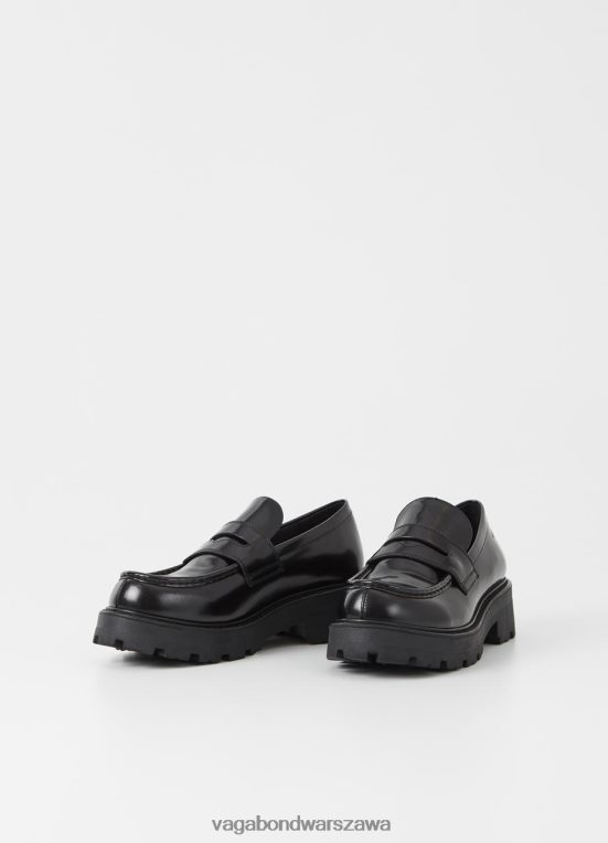 obuwie czarna polerowana skóra kobiety L0VBFR157 Vagabond mokasyny cosmo 2.0