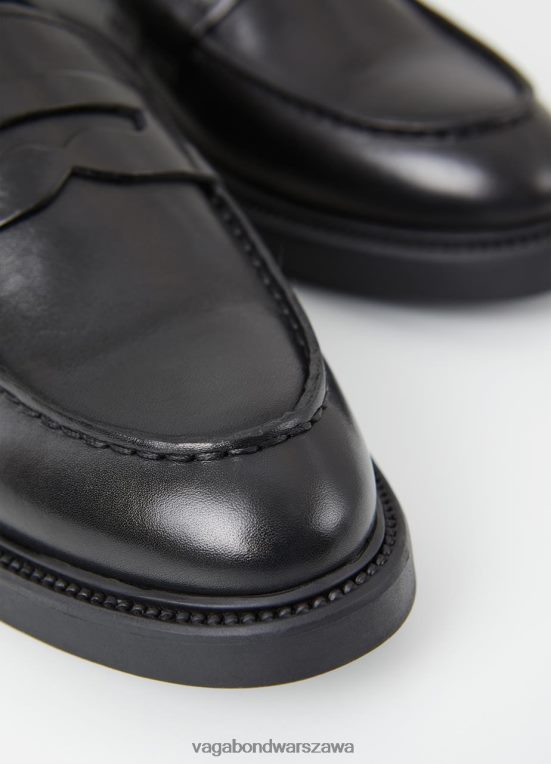 obuwie czarna skóra kobiety L0VBFR133 Vagabond alex w loaferze