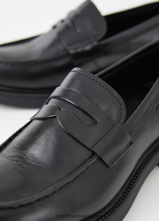 obuwie czarna skóra kobiety L0VBFR133 Vagabond alex w loaferze