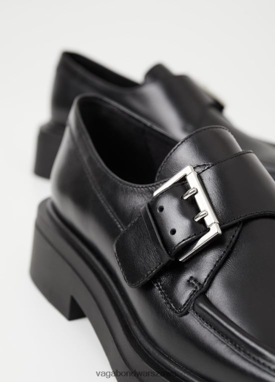 obuwie czarna skóra kobiety L0VBFR150 Vagabond mokasyny eyra