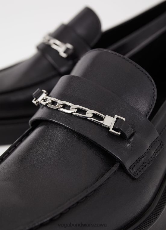 obuwie czarna skóra kobiety L0VBFR160 Vagabond mokasyny Jillian