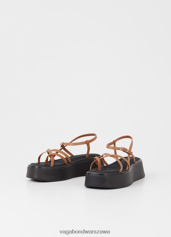 obuwie brązowa skóra kobiety L0VBFR21 Vagabond sandały Courtney