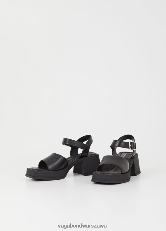 obuwie czarna skóra kobiety L0VBFR30 Vagabond Sandały Henia