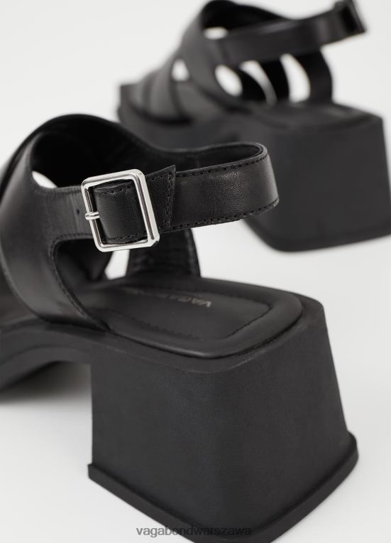 obuwie czarna skóra kobiety L0VBFR31 Vagabond Sandały Henia