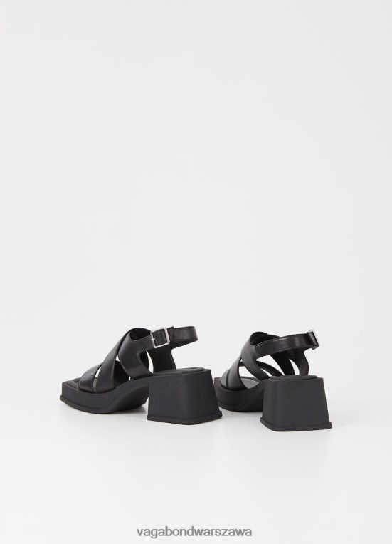 obuwie czarna skóra kobiety L0VBFR31 Vagabond Sandały Henia