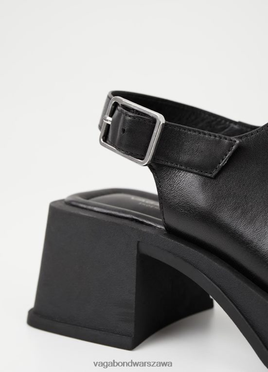 obuwie czarna skóra kobiety L0VBFR32 Vagabond Sandały Henia