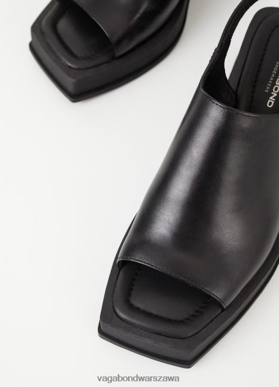 obuwie czarna skóra kobiety L0VBFR32 Vagabond Sandały Henia