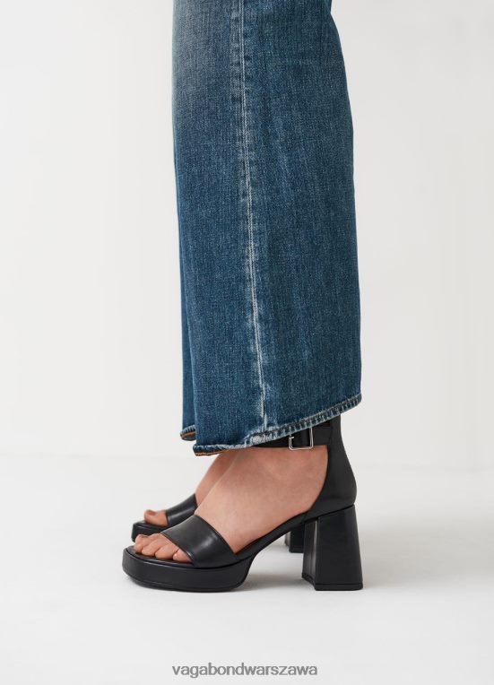 obuwie czarna skóra kobiety L0VBFR38 Vagabond Sandały Fiona