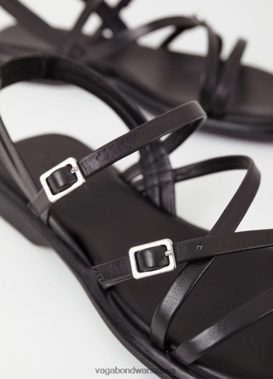 obuwie czarna skóra kobiety L0VBFR40 Vagabond Izzy sandały