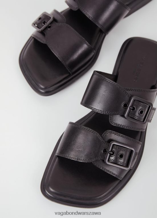 obuwie czarna skóra kobiety L0VBFR42 Vagabond Izzy sandały