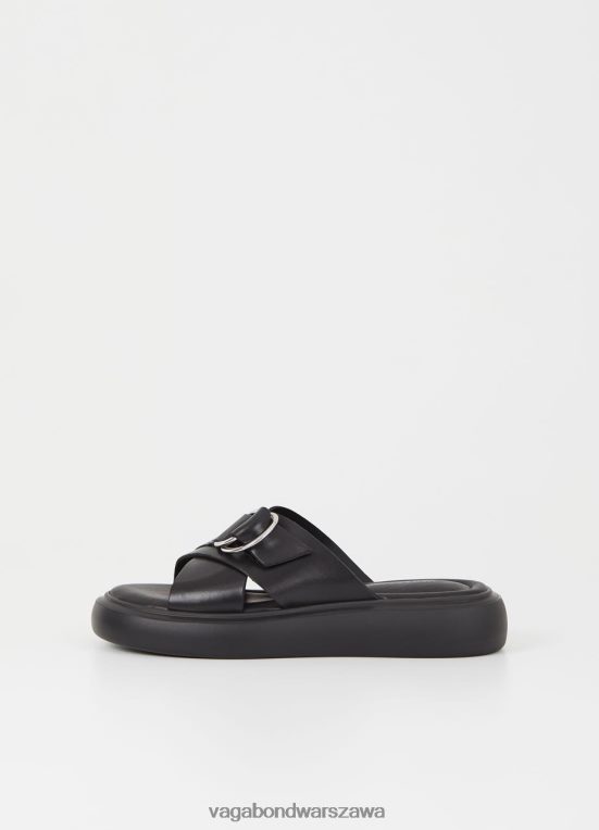 obuwie czarna skóra kobiety L0VBFR43 Vagabond sandały z blendy