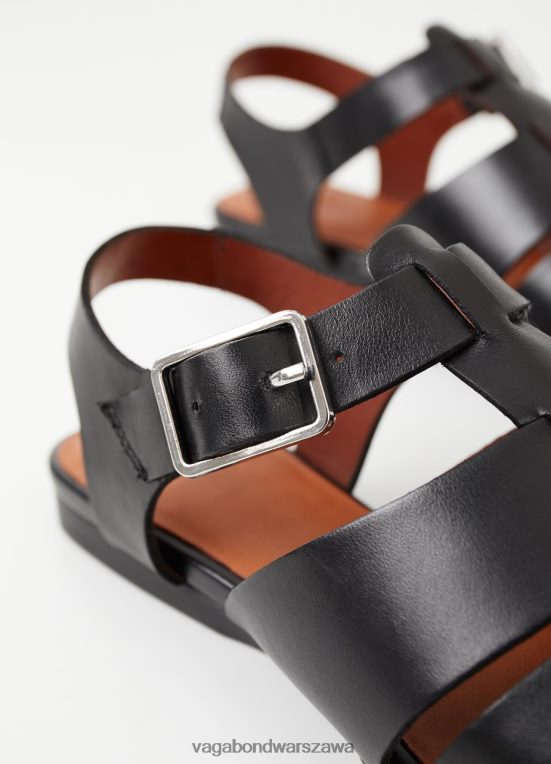 obuwie czarna skóra kobiety L0VBFR45 Vagabond sandałki Wioletta