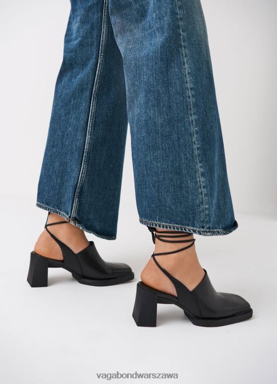 obuwie czarna skóra kobiety L0VBFR89 Vagabond sandały edwina