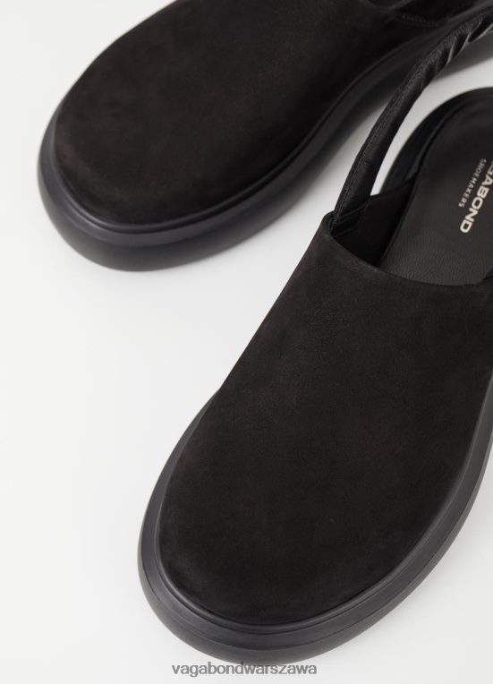 obuwie czarny nubuk kobiety L0VBFR44 Vagabond sandały z blendy