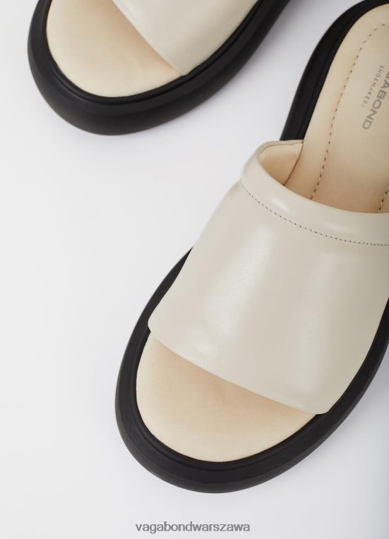 obuwie ecru skóra kobiety L0VBFR24 Vagabond sandały z blendy