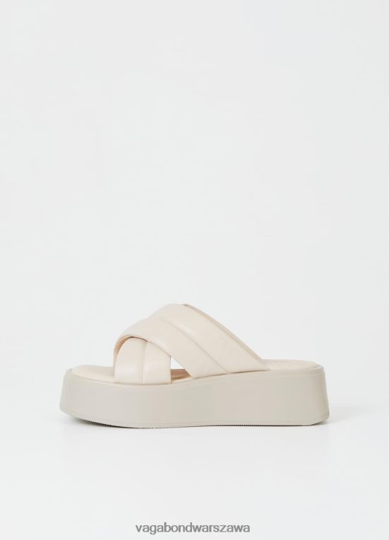 obuwie ecru skóra kobiety L0VBFR60 Vagabond sandały Courtney