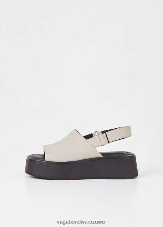 obuwie ecru skóra kobiety L0VBFR84 Vagabond sandały Courtney