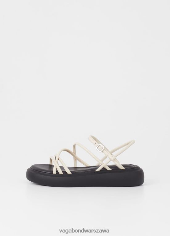 obuwie ecru skóra kobiety L0VBFR86 Vagabond sandały z blendy